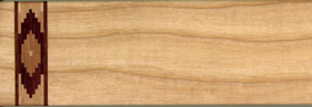 Ash plaque with inlaid hardwood pattern